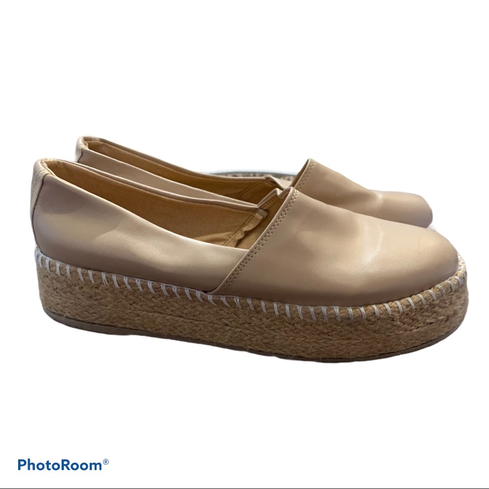Ana Verona Leather Boho Platform Flats.